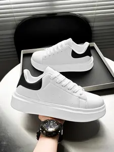 Men's Versatile Trendy Casual Business Shoes, Lightweight Outdoor Comfortable Daily Commute, Classic Patchwork Thick Sole Hiking Boots, Sneaker, Sports Shoes