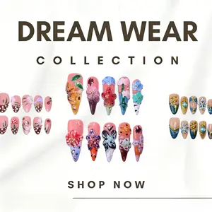 SHORT MEDIUM LONG ALMONDS Collection - Handmade Press-On Nails, Reusable, Salon-Quality, Long-Lasting, Glossy Design