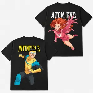 Invincible and Atom Eve Couple Love - Menswear Gift for movie fans Top Apparel Classic Oversized Seamless Simple Straight Man designer shirts Men's Regular Fit Floral Print Tee