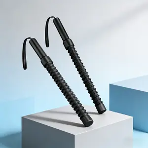 Ergonomic Fitness Grip Barbell, Bicep Tricep Strength Trainer, Spring Arm Power Expander, Muscle Training Equipment, Stainless Steel