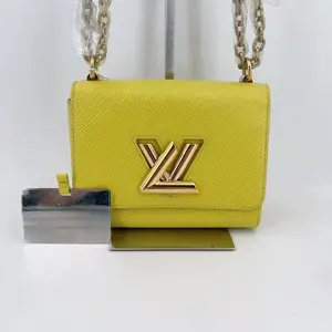 Pre-owned Louis Vuitton leather Crossbody Bags Epi Twist Shoulder Bag MM Yellow