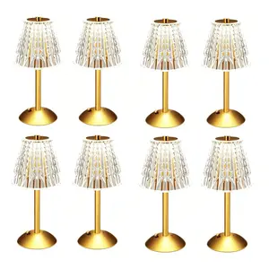 Cordless Crystal Table Lamps, Premium Rechargeable Touch Lamps with 3 Color Dimmable Lighting for Bedroom, Nightstand, Restaurant & Home Decor