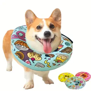 Small to Medium Pets Adjustable Inflatable ESFOU Dog Cone Collar - Soft PVC Material, Comfortable Post-Surgery Recovery, Hand Wash Only