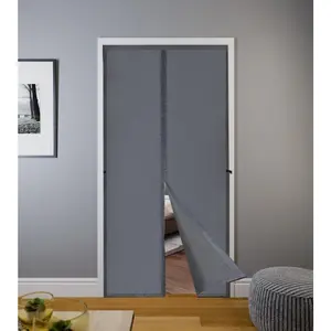 Magnetic Thermal Insulated Door Curtain for Spring Summer Autumn Winter All Seasons, Premium Fabric Doorway Curtains, Window Insulation Kit, Screen Door, Temporary Door Insulation Cover