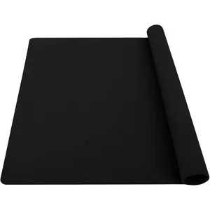 Sheet for Crafts, Thick   Casting Mats, Nonstick Nonslip Silicon Mat for Epoxy , Art Painting, Heat- Resistance Counter Mat (20"x27.9", Black)