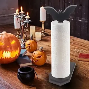 Gothic Bat-Shaped Paper Towel Holder, Halloween Decor for Kitchen & Bathroom, Quirky Home Accessory, Witchcraft Gift for Women