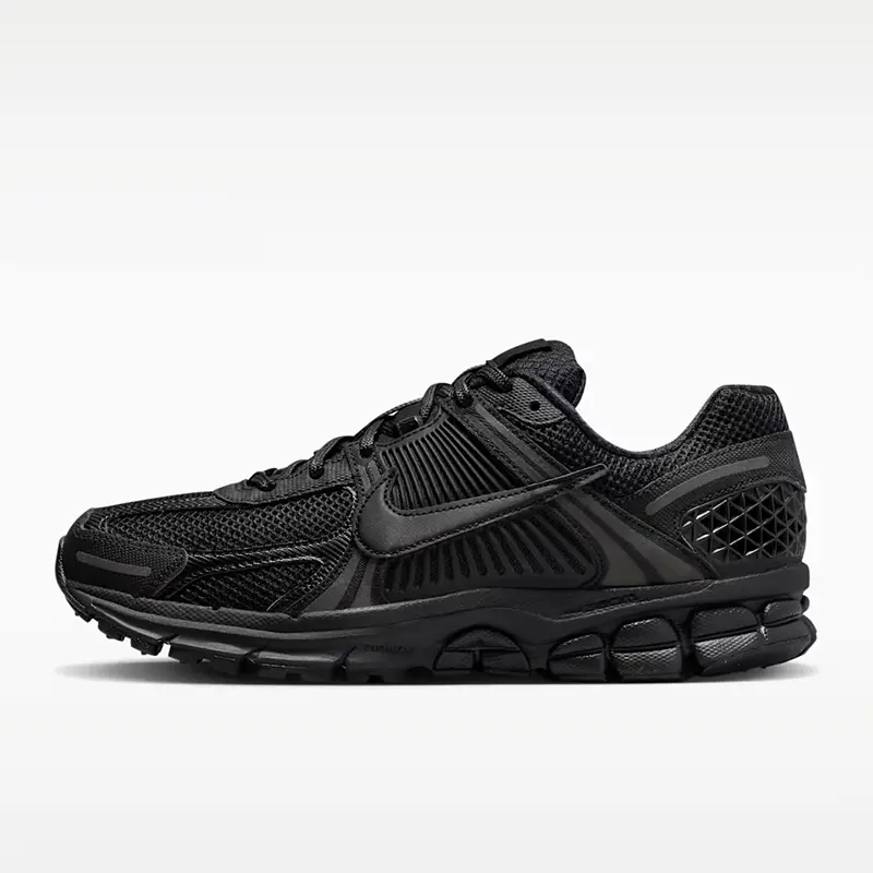 Men's Nike Zoom Vomero 5 Casual, Training, Commuting, and Running Shoes Black Suitable for Everyday Wear