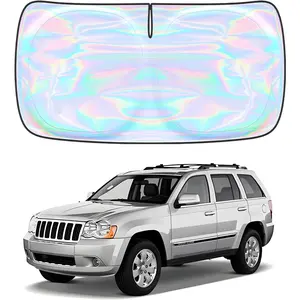 Windshield Sun Shade for Jeep Cherokee 2014-2026 - 4 Layers SunShade Compatible with Jeep Cherokee Foldable Front Window Sunshade Sun Visor Protector Block UV Rays Keep Your Car Cooler Car Accessories
