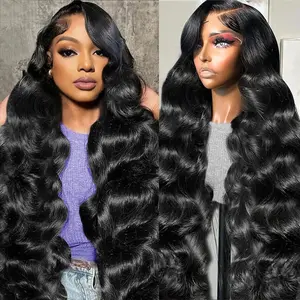 30 Inch 13x6 Body Wave Lace Front Wigs Human Hair Pre Plucked 180% Density HD Lace Frontal Wigs Human Hair For Women 10A Body Wave Glueless Wigs