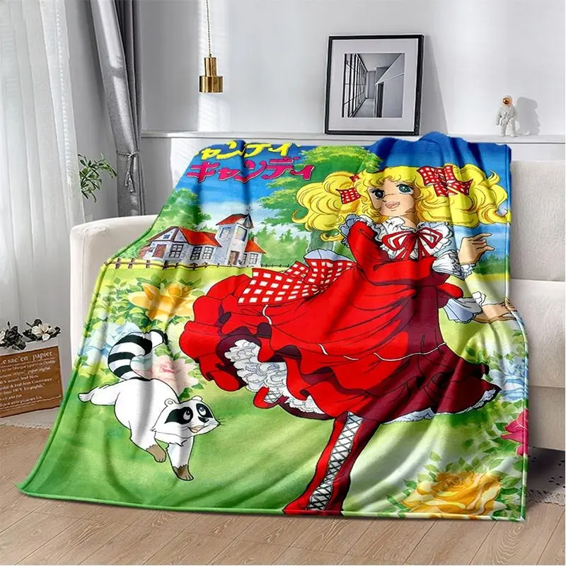 [Multiple Choices]29 Style New Candy Candy Girl Retro Cartoon Anime Soft Plush Blanket,Flannel Throw Blanket For Living Room Bedroom Sofa Kid Gift