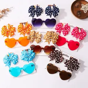Heart shaped Bows and sunglasses Heart shaped Bows and sunglasses