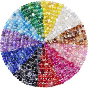 220Pcs Large Hole Mixed Color Assorted Craft Spacer Beads for DIY Pens Bracelet Keychain Jewelry Making Decoration Supplies