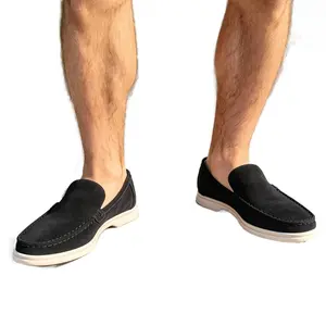 2026 Spring New Men's Loafers, Flat Faux Suede Slip-On Casual Shoes