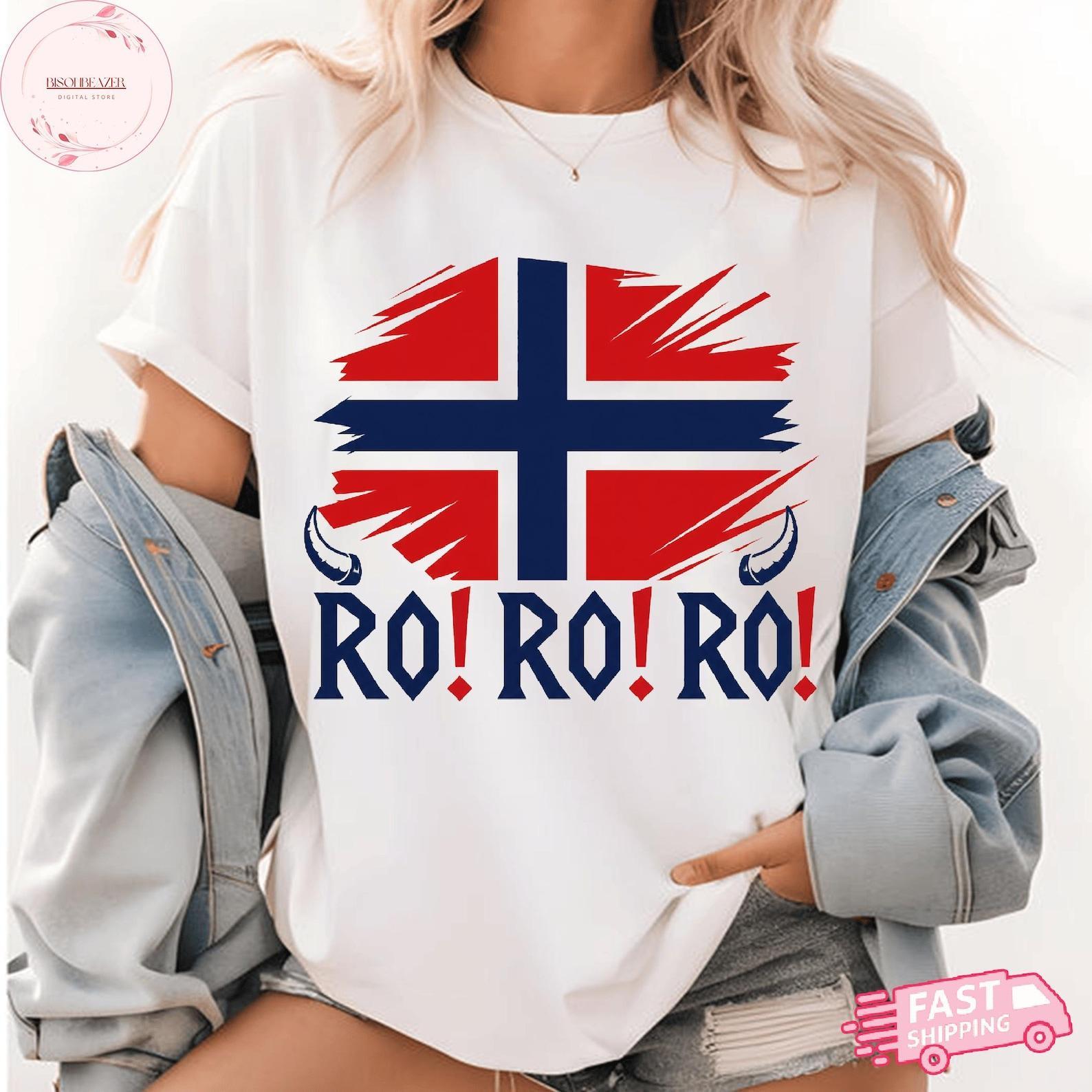 Comfort Colors Norway Ro T-Shirt, Norwegian Football Fan Tee, Norge Viking Supporter Shirt, Nordic Soccer Graphic Gift for Men Women