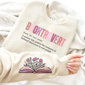 Booktrovert Sweatshirt, Definition Sweater, Book Lover Gift, Reading Sweatshirt, Bookish Crewneck, Books Pullover, Librarian Sweatshirt RRYR