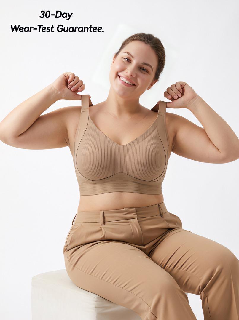 1/2/4PCS Seamless Wire-Free Push-Up Style Jelly Bra | Everyday T-Shirt Bralette & Soft Sleep Underwear for Women, High Stretch Adjustable Comfort Plus Size M-4XL