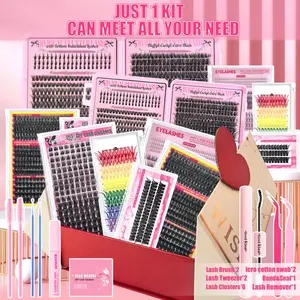 Sparkling Wispy Lash Extensions Gift Set, Christmas Gift,30D 40D 50D 60D 80D 100D Widespan Bottom Lash,Natural Look False Eyelashes for Daily Glam,Volumie,Dramatic Styles,Reusable,Easy to Apply, Comfortable, Photo Shoot, Makeup, Volume Individual Lashes