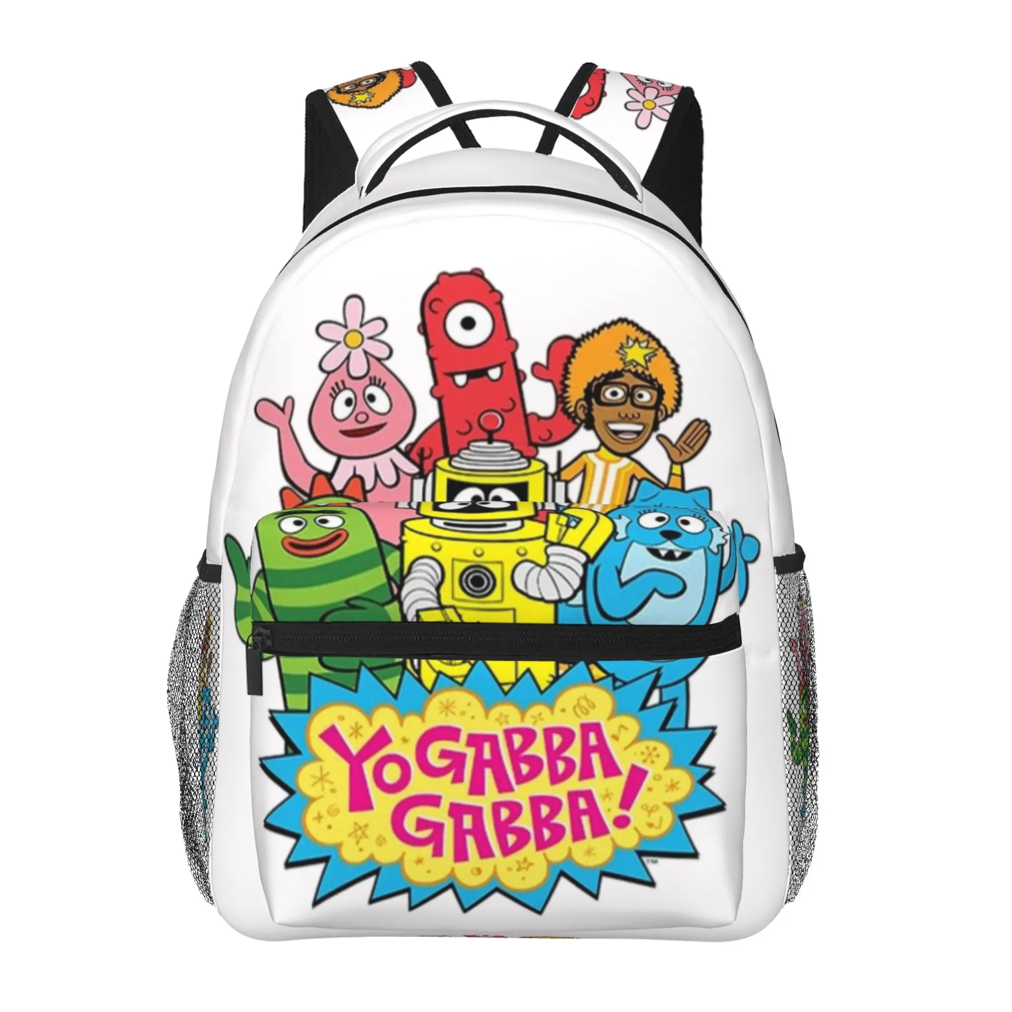 Kawaii  Yo gabba gabba Backpack Funny Cartoon Yo gabba gabba party supplies Daily Commute Casual Laptop Backpack Hiking Daypack Yo gabba gabba toys storage bag for birthday, anniversary, party gifts