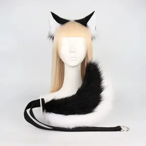Cute Plush Shiba Inu Animal Ears Headband with Furry Tail, Cosplay Dog Ears & Fox Tail Hair Accessories, Soft Furry Costume Set Perfect for Anime Conventions, Comic Cons, Halloween Parties, Cosplay Events & Daily Cute Styling