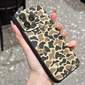 Camouflage Design Creative Aesthetic Phone Case Cover for iPhone 17/16/11/12/13/14/15/16/17 Pro Max/plus/air, Shockproof Full Protection, Gift for Boyfriend/girlfriend