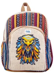 RARA Handmade-Unique design Hemp backpack, very popular in FAIR TRADE and light weight backpack from the top of Himalayas