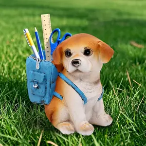 Cute Dog Pen Holder Desk Accessory, Office Decor for Home and School, Unisex Gift Idea, Stylish Stationery Organizer, Cute Desk Accessories