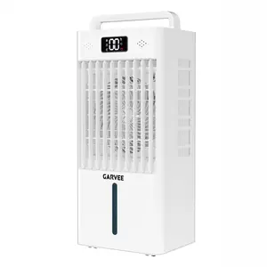 Garvee Portable Evaporative Air Cooler Fan,Swamp Cooler for Bedroom Office,Touch & Remote Control,2.6 Gal Water Tank,3-Speed Cooling Fan,3-Side Cooling Pads,Auto Swing Louvers,Carry Handle,White