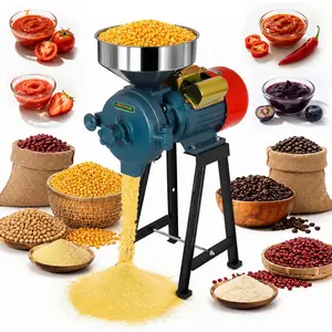 3000W Wet Dry Cereals Grinder Electric Grain Mill - Heavy Duty 110V Commercial Grinder Machine for Rice, Corn, Coffee, Wheat Feed With Funnel(Dry & Wet Grinder)