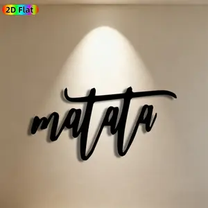 1pc "Hakuna Matata" Metal Wall Art, Inspirational Quote Statue Mural, Ideal Gift for New Year, Easter, African Culture Enthusiasts, Rust-Resistant Metal Wall Decor Wall Sculptures, Perfect for Indoor Wall & Outdoor Fence Wall, Unique Home Decor Accent