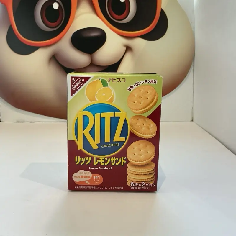 RITZ Lemon-Flavored Biscuits - Savory Snack for Casual Munching, Suitable for All Ages