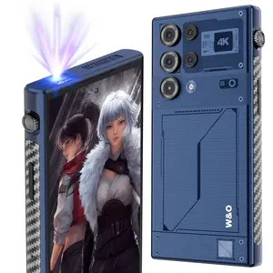 2025 Unlocked Android Projector Phone with 120Hz Giant Screen, 12000mAh 5G Dual SIM, 12GB/512GB, 68MP Camera, Works with T-Mobile/AT&T/Verizon Smartphone, Cellphone