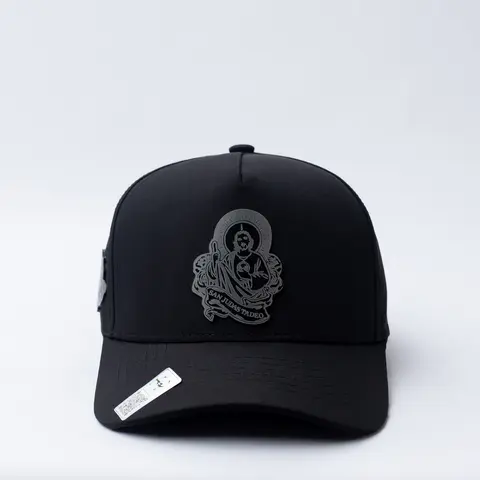 San judas black plate SnapBack hat-black hydro