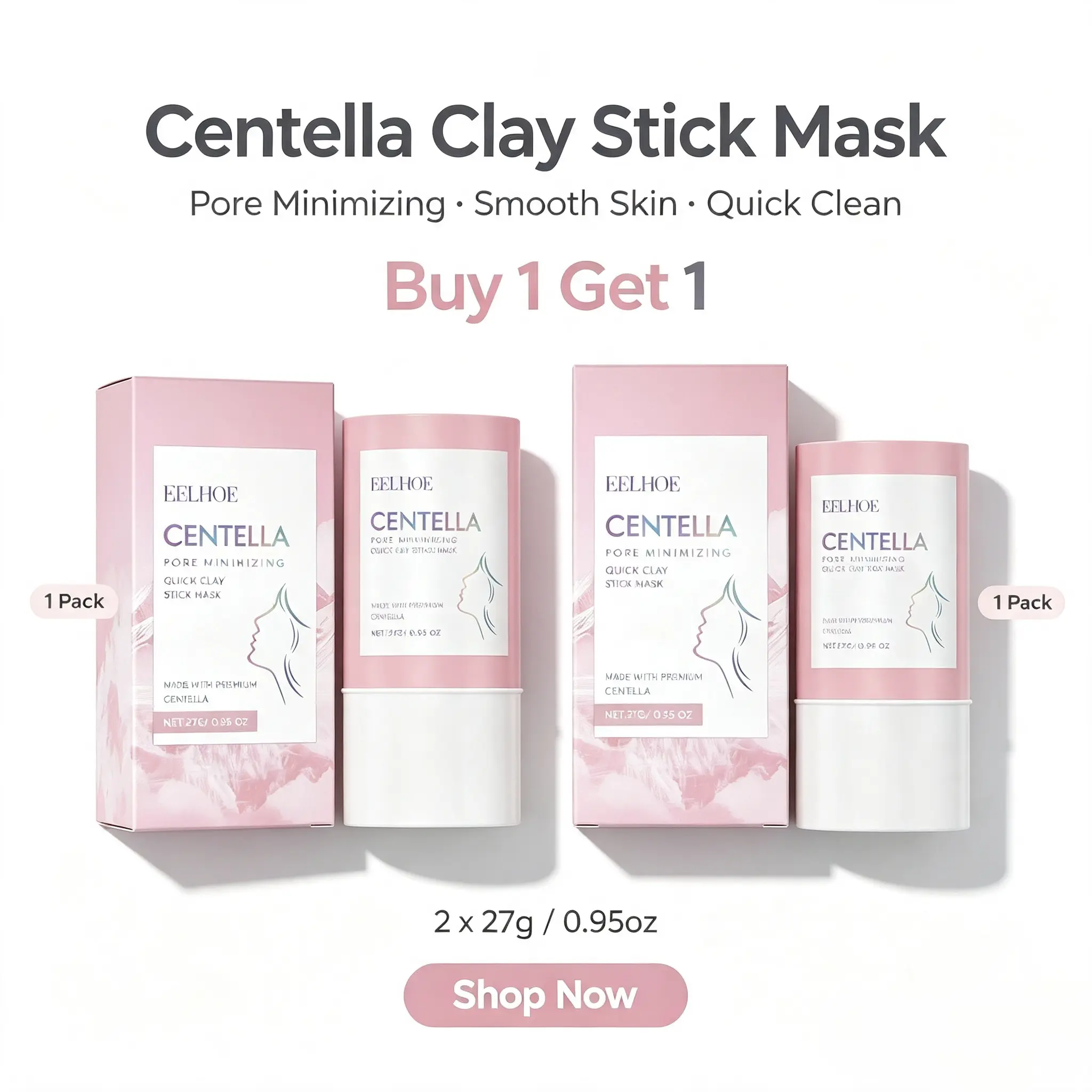 Buy 1 Get 1 Centella Clay Cleansing Face Mask Stick – Deeply hydrates, soothes the skin, replenishes moisture, and nourishes facial skin Moisturize Daily korean foil dr jart cryo rubber