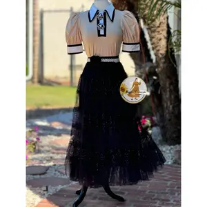 Sequined Black Tulle Skirt