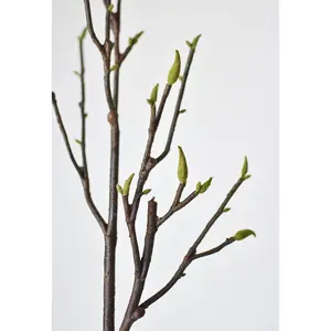 36" Faux Magnolia Tree Branch Stem