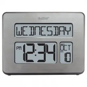 La Crosse Technology C86279 Atomic Full Calendar Clock with Extra Large Digits