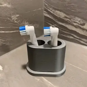 Electric Toothbrush Head Holder, Plastic Bathroom Desktop Organizer, Space-Saving Toothbrush Rack, No Installation Needed, No Power Required