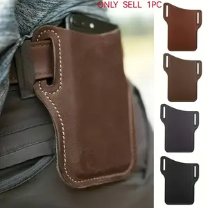 PU Leather Phone Case & Universal Sports Waist Bag Set, Shockproof Hanging Pouches for Outdoor Activities, Running, Travel & Hiking