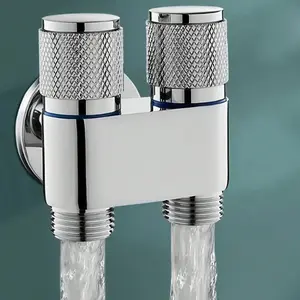 1pc Toilet Companion Angle Valve, Dual Outlet Design, Durable & Efficient, Ideal for Toilets, Bathrooms, Gardening Tools, Easy Install