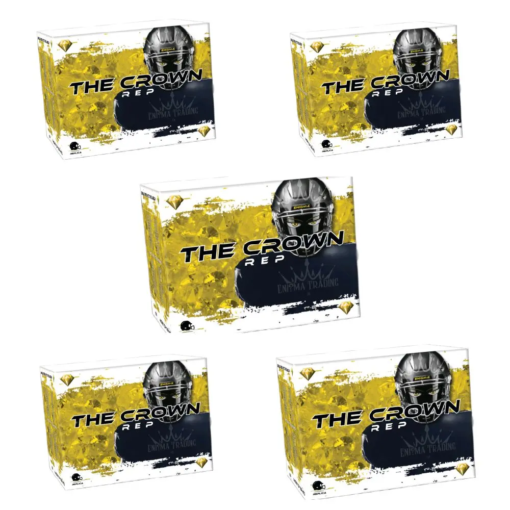 5 BOX PYT- Mixed Enigma Crown Signed FS Helmet Collectible Football