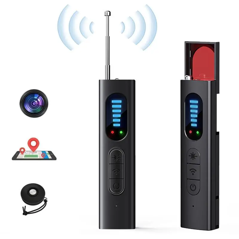 Hidden Camera Detector, Hidden Wireless Camera & GPS Tracker Detector with 5 Sensitivity Levels & Professional Mode, Suitable for Office, Hotel, Bathroom
