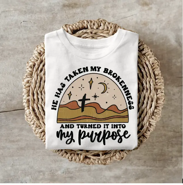 He Has Taken My Brokeness and Turned It Into My Purpose Unisex Jersey Short Sleeve Tee