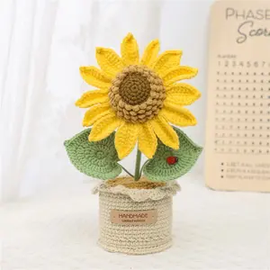 Sunflower Plant Pot, Home Decor for Mother's Day, Wedding, Special Occasions, No Need for Vase, Directly Displayed on Table, Artificial Sunflower