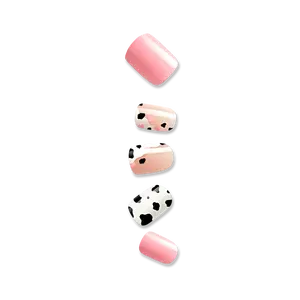 Impress Design No Glue Fake Press On Nails - One Chance | Design, Pink, Short, Squoval, Manicure