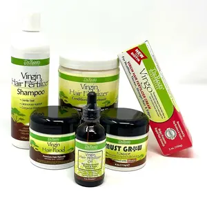 Virgin Hair Fertilizer Edge & Hair Growth Support System with Rosemary, Peppermint & Biotin (6 Pack ) Helps Strengthen, Nourish & Revive Hair and Edges