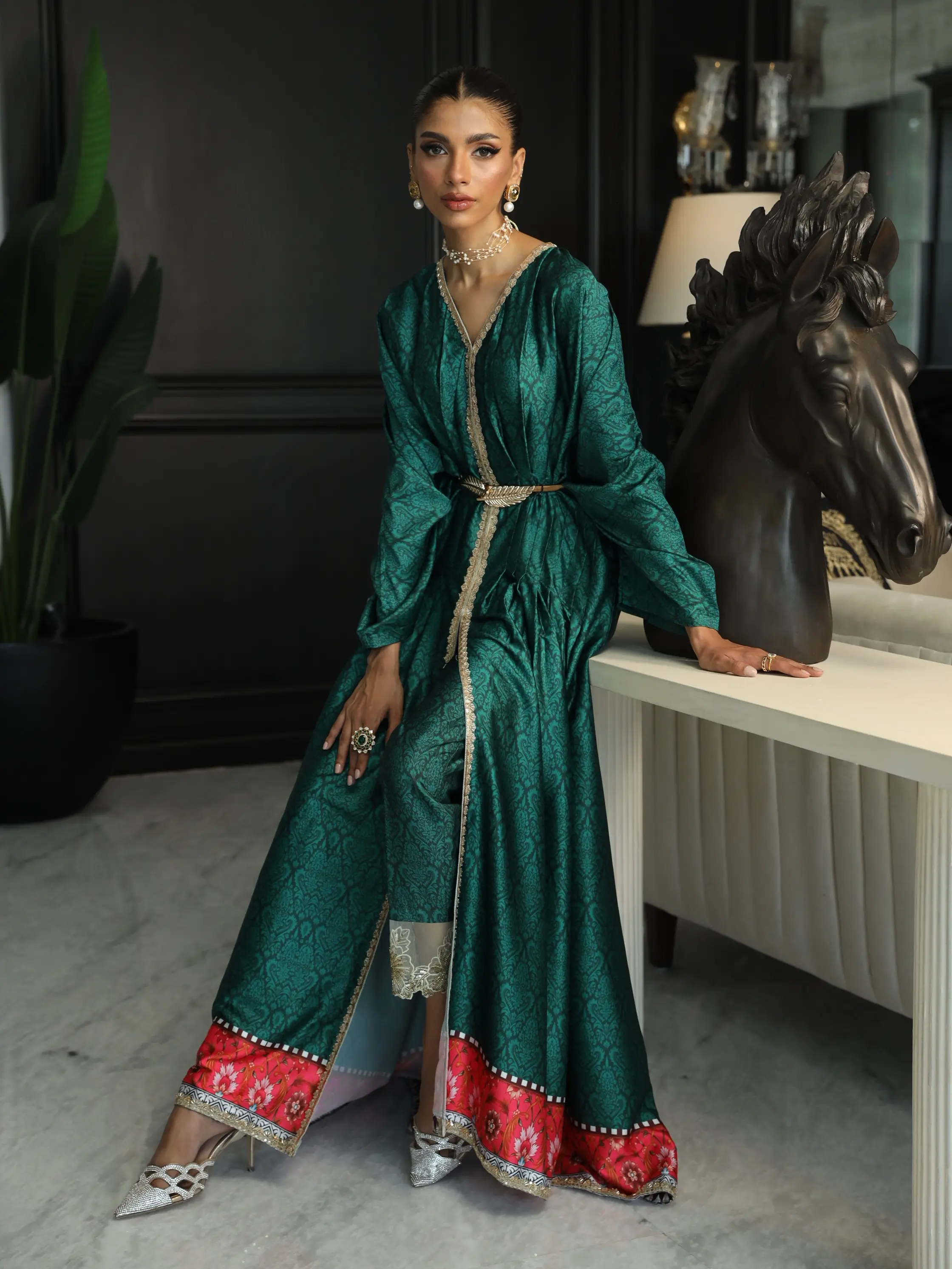 Sausalito - 2 Piece Silk Kaftan and Trouser