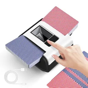Silent Automatic Card Shuffler for 1-2 Decks, Perfect for Poker Night, Blackjack, Family Game Night. The Must-Have Holiday & Party Gift!​