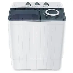 COSTWAY - Portable Twin Tub Washing Machine with Powerful Pulsator