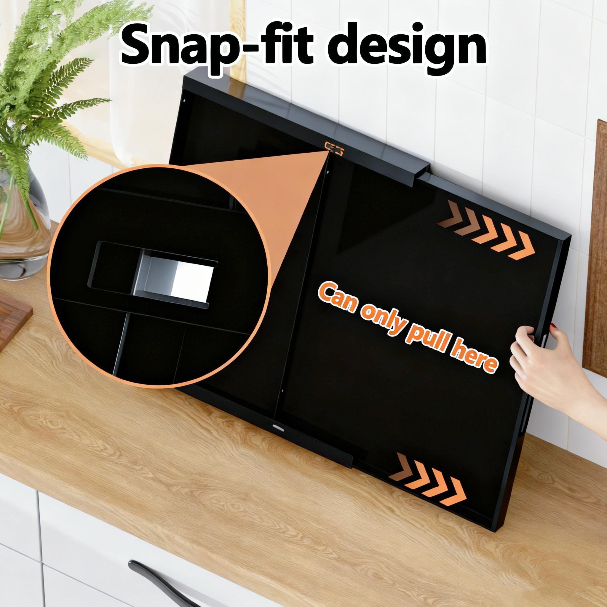 Pull-out Metal Kitchen Shelf - Large Capacity Multi-function Extension Drawer Board, Kitchen Storage And Finishing Necessary, Rust-proof Material, Home Clean Solution, Save Space Pull-out Shelf, Suitable For Microwave Oven, Air Fryer, Rice Cooker