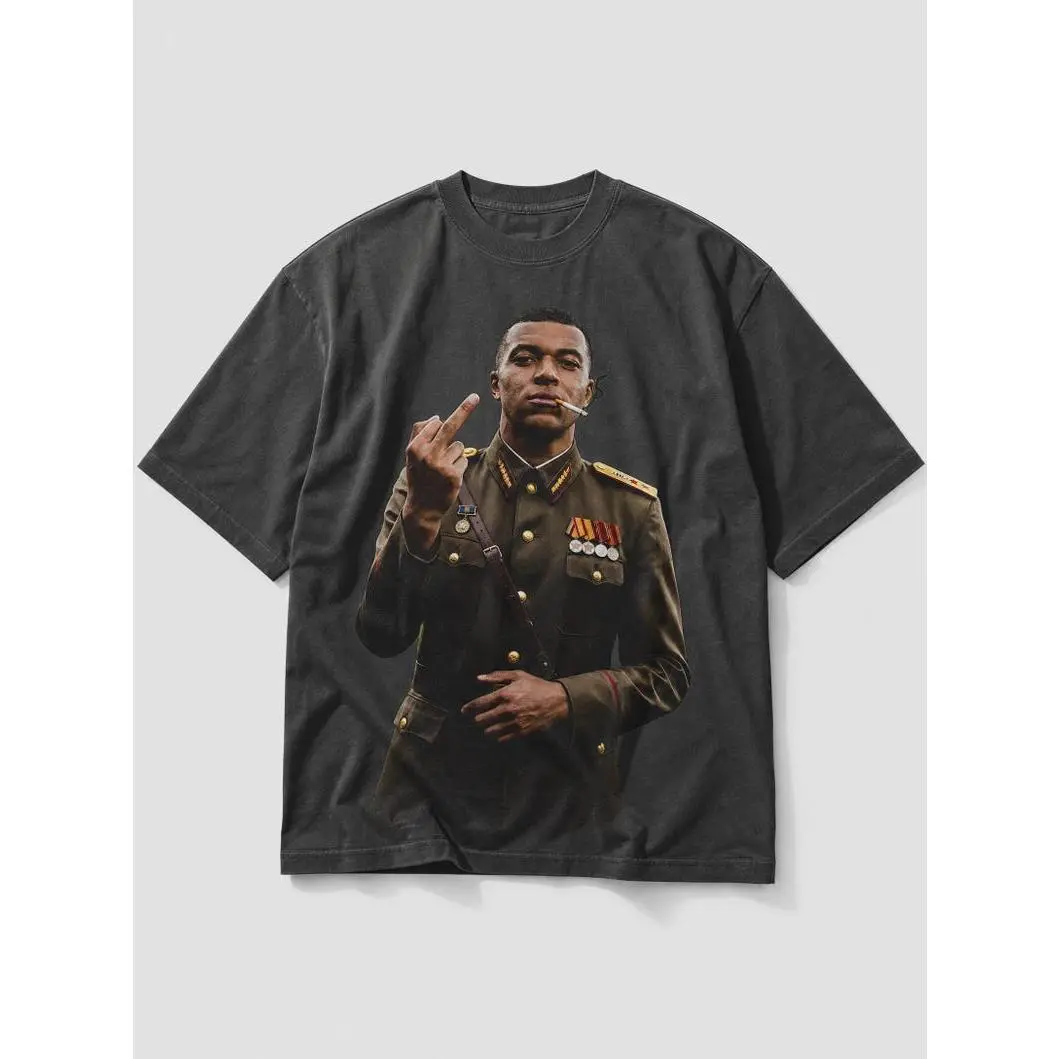 Dictator Mbappe Middle Finger Shirt,mbappe dictator, meme clothing, soccerfootball tshirt, madrid tshir